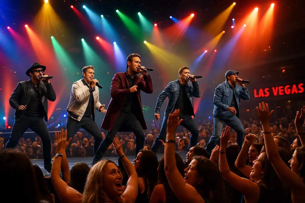 Backstreet Boys residency crowd inside a large immersive concert venue