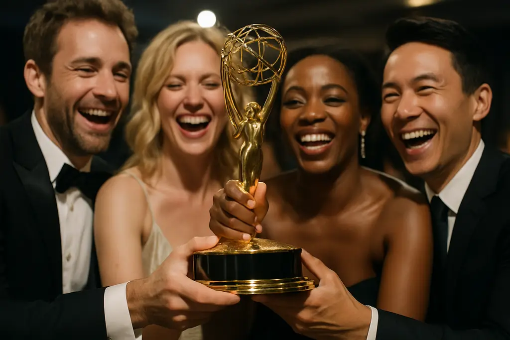 2026 Emmys diversity discussion reflected through an awards stage and audience seating