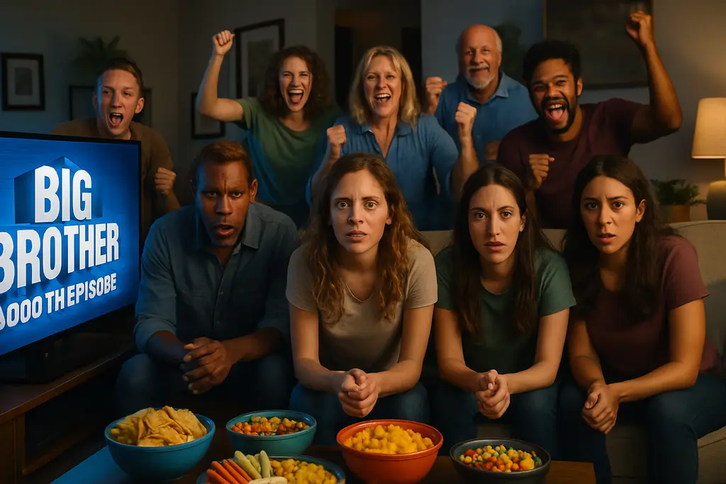 Big Brother 1000th viewers watching a reality TV milestone episode at home