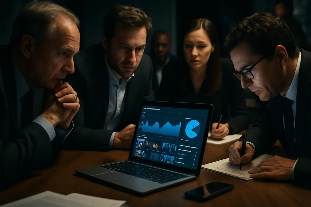 Emmy Awards streaming control room with monitors and live production staff
