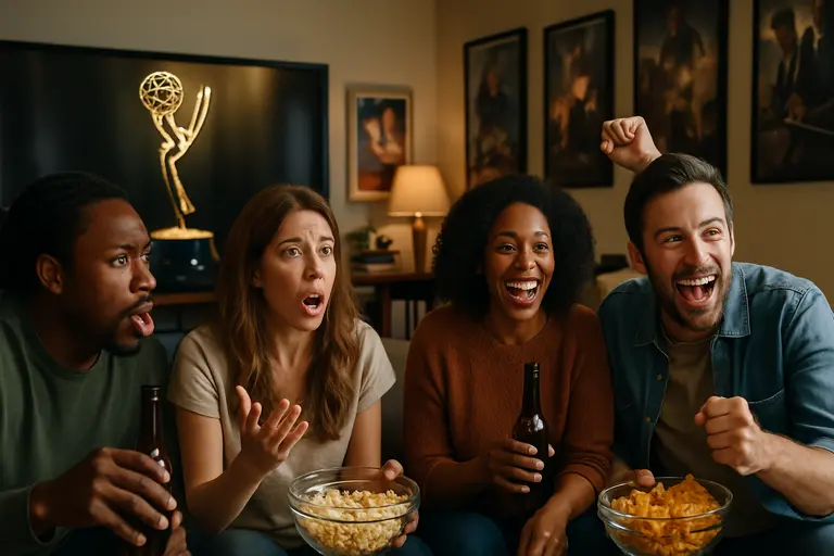 Viewers choosing between sports and an awards ceremony on a television menu